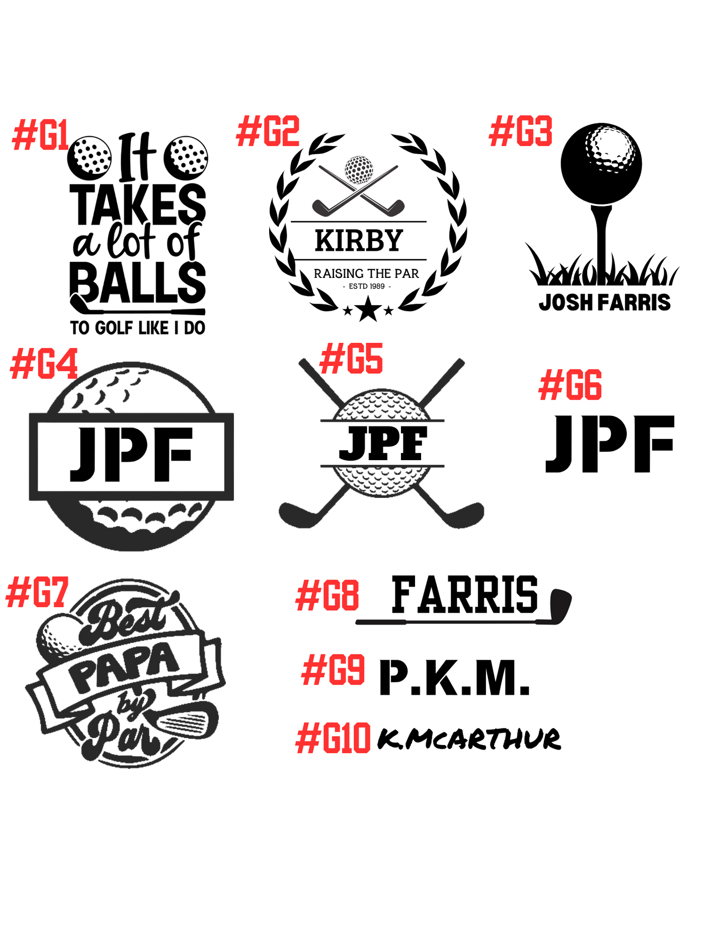 Personalized Golf Bag Tag