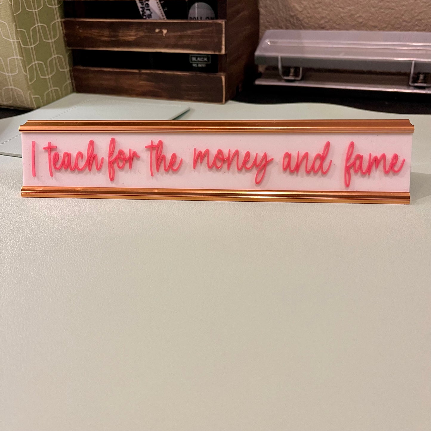 Custom Desk Plate