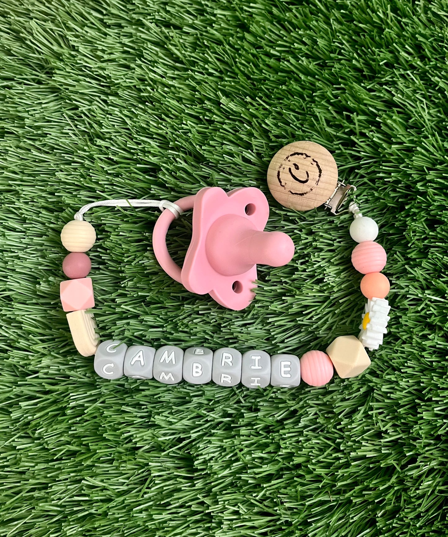 Pacifier Clip Tag for baby C- Thompson babies