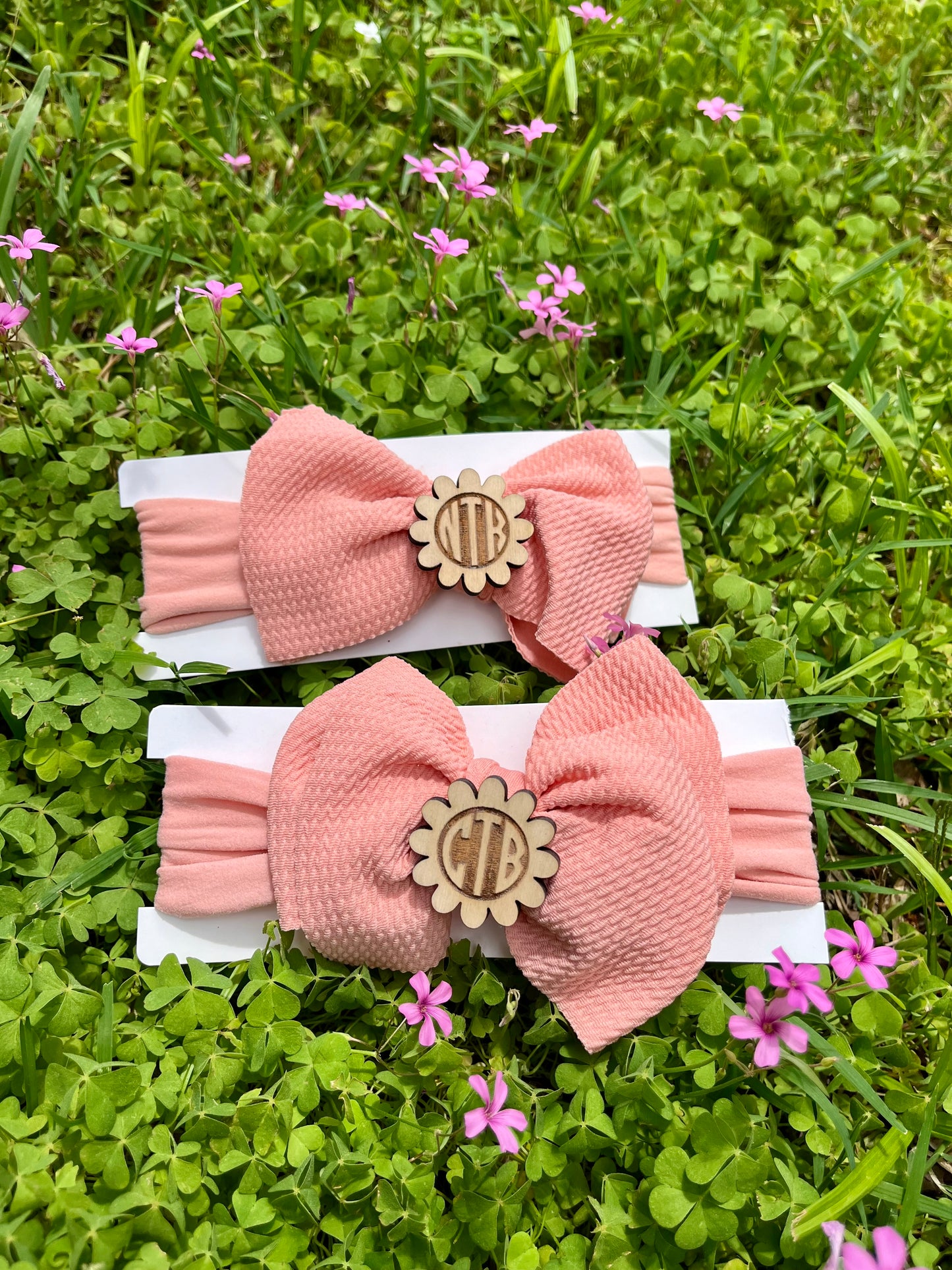 Monogram Hair bow Wraps- Thompson babies