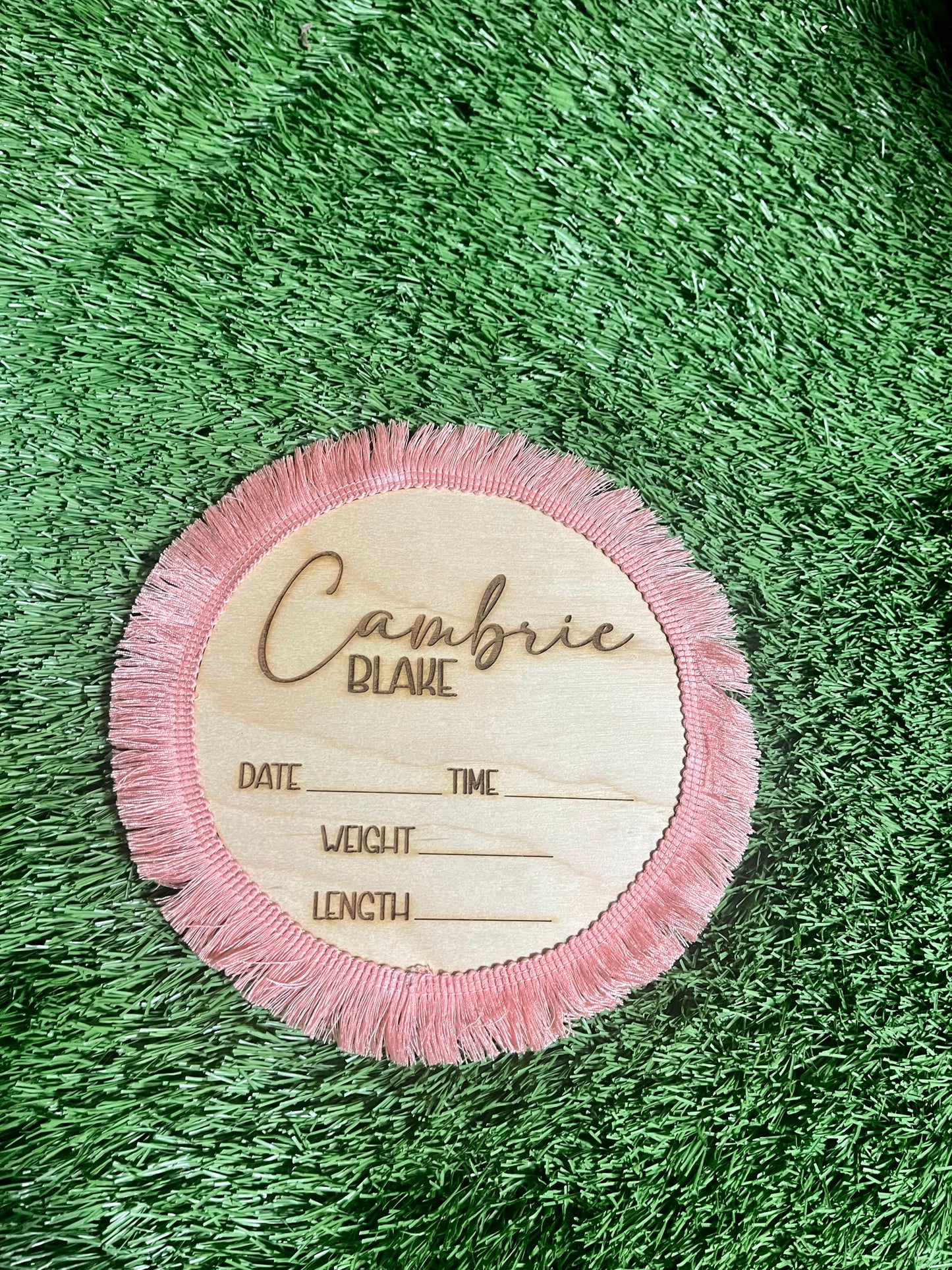 Bassinet Tag for baby C- Thompson babies