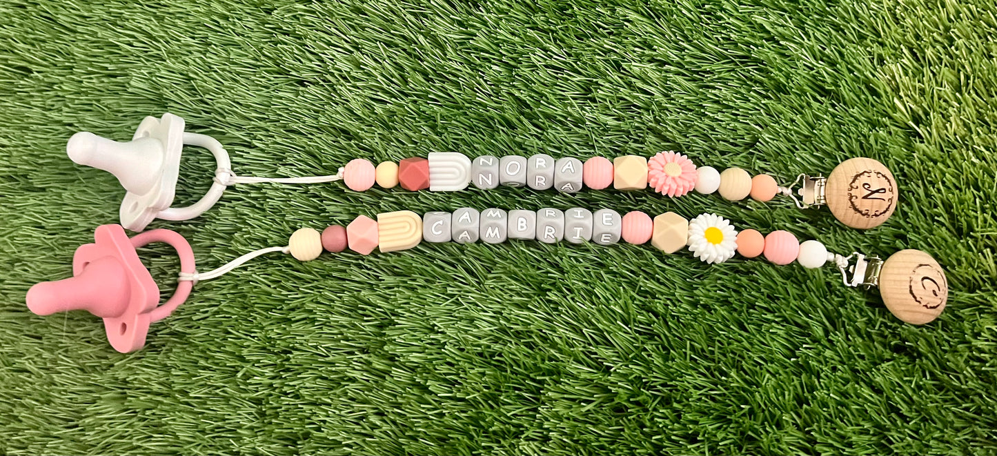 Pacifier Clip Tag for baby C- Thompson babies