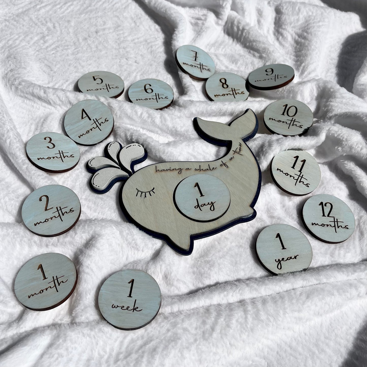 Having a "Whale of a Time" Milestone Tags - Vognet Baby