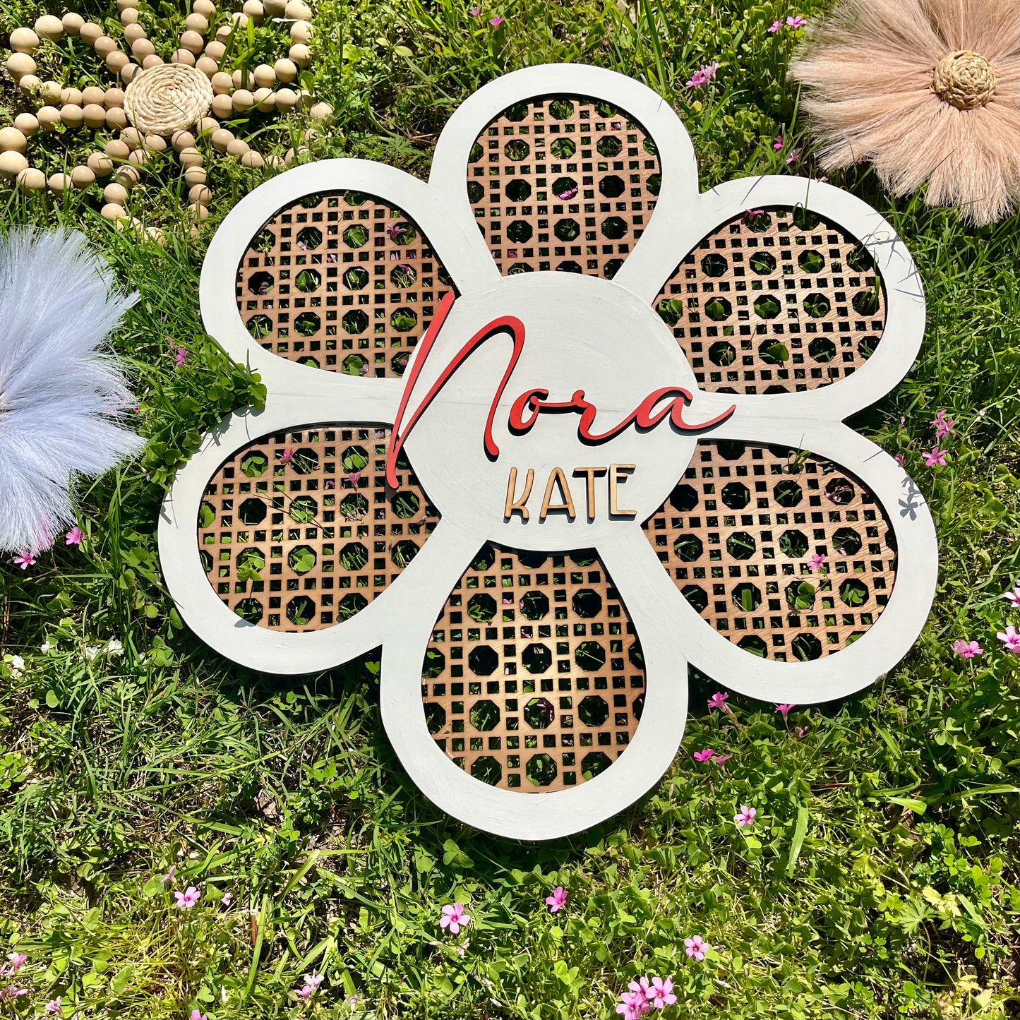Large Wall Name Flower - N for Thompson babies