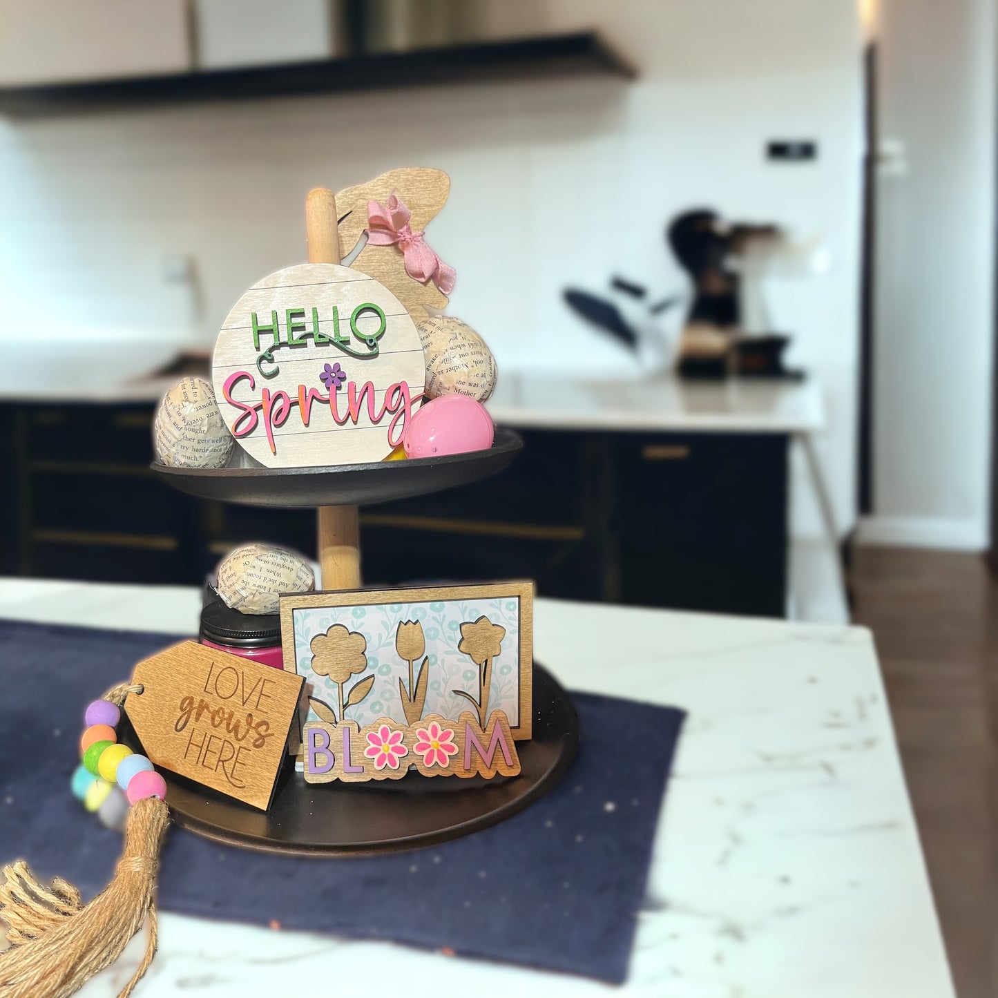 Spring Tiered Tray Set - party version