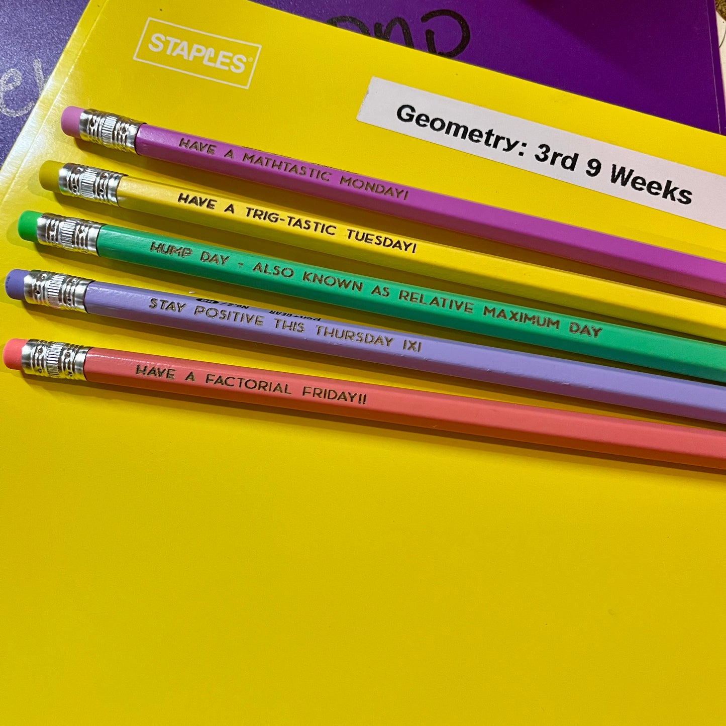 Engraved Pencils - Teacher Edition