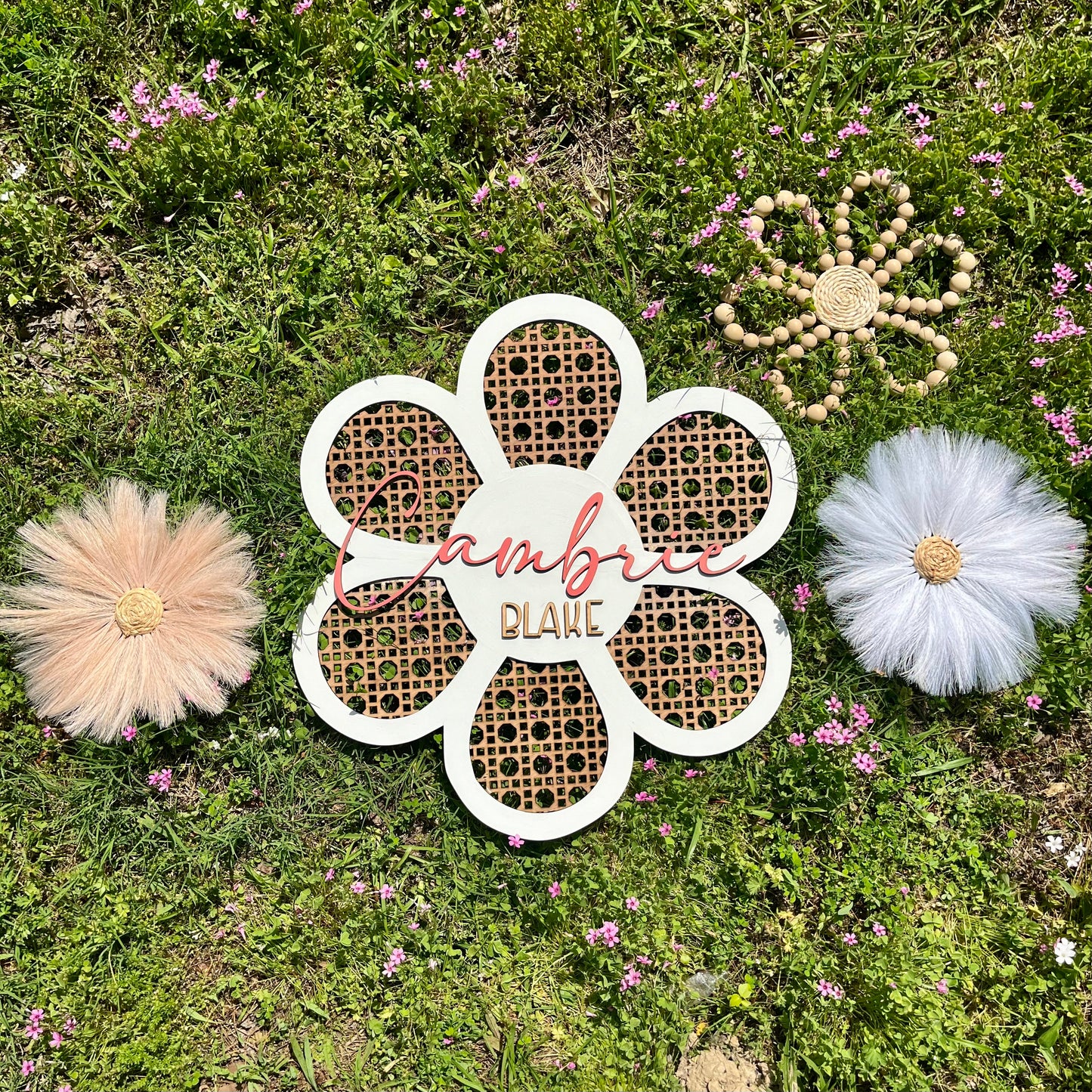 Large Wall Name Flower - C for Thompson babies