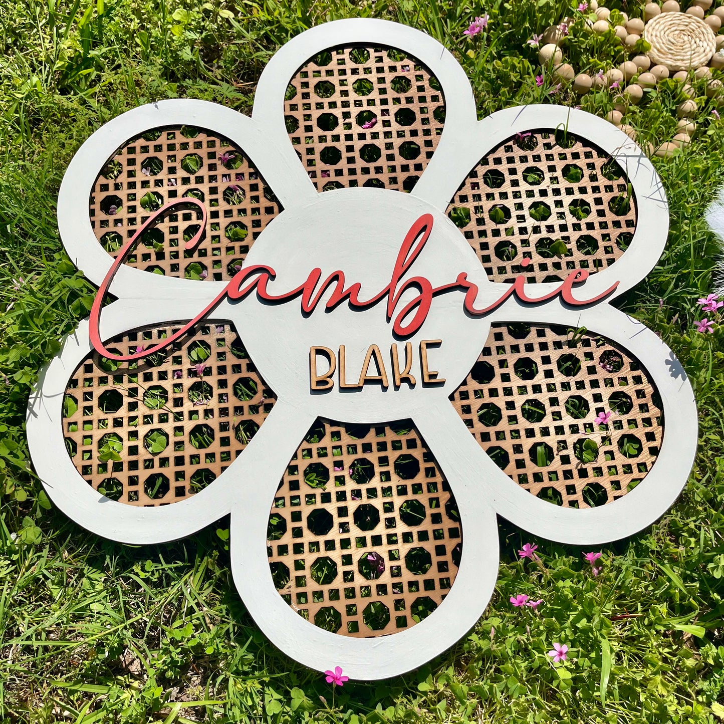 Large Wall Name Flower - C for Thompson babies