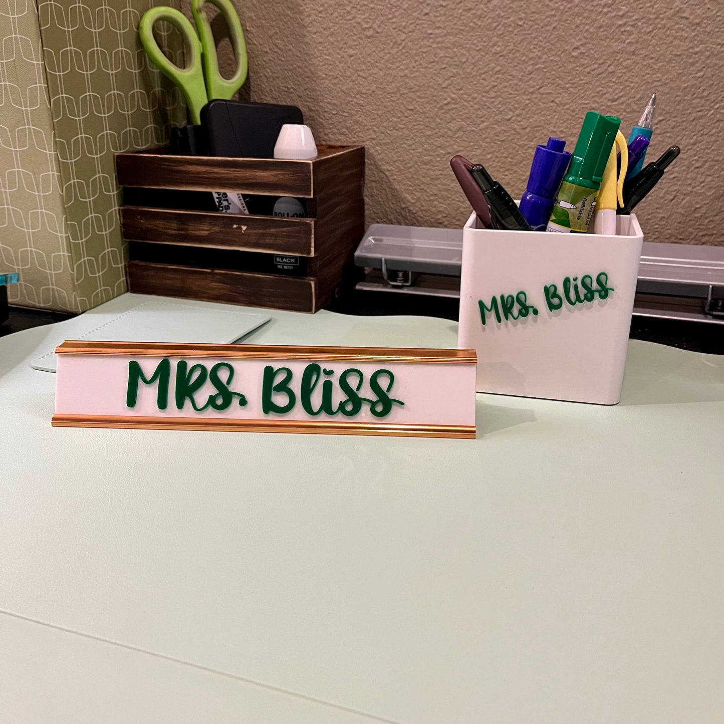 Custom Desk Plate