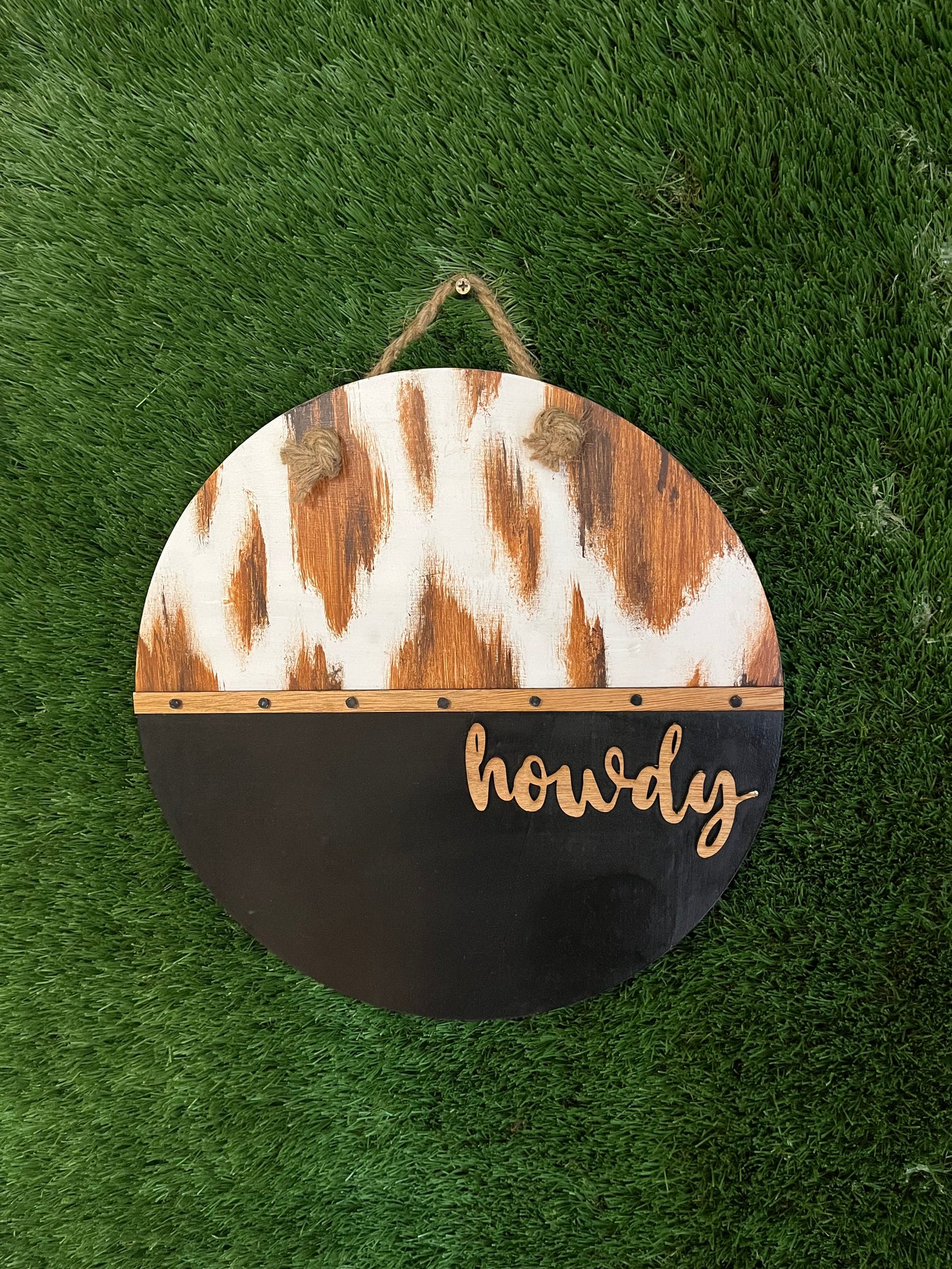 Cow Print Door Hanger - party version MNO