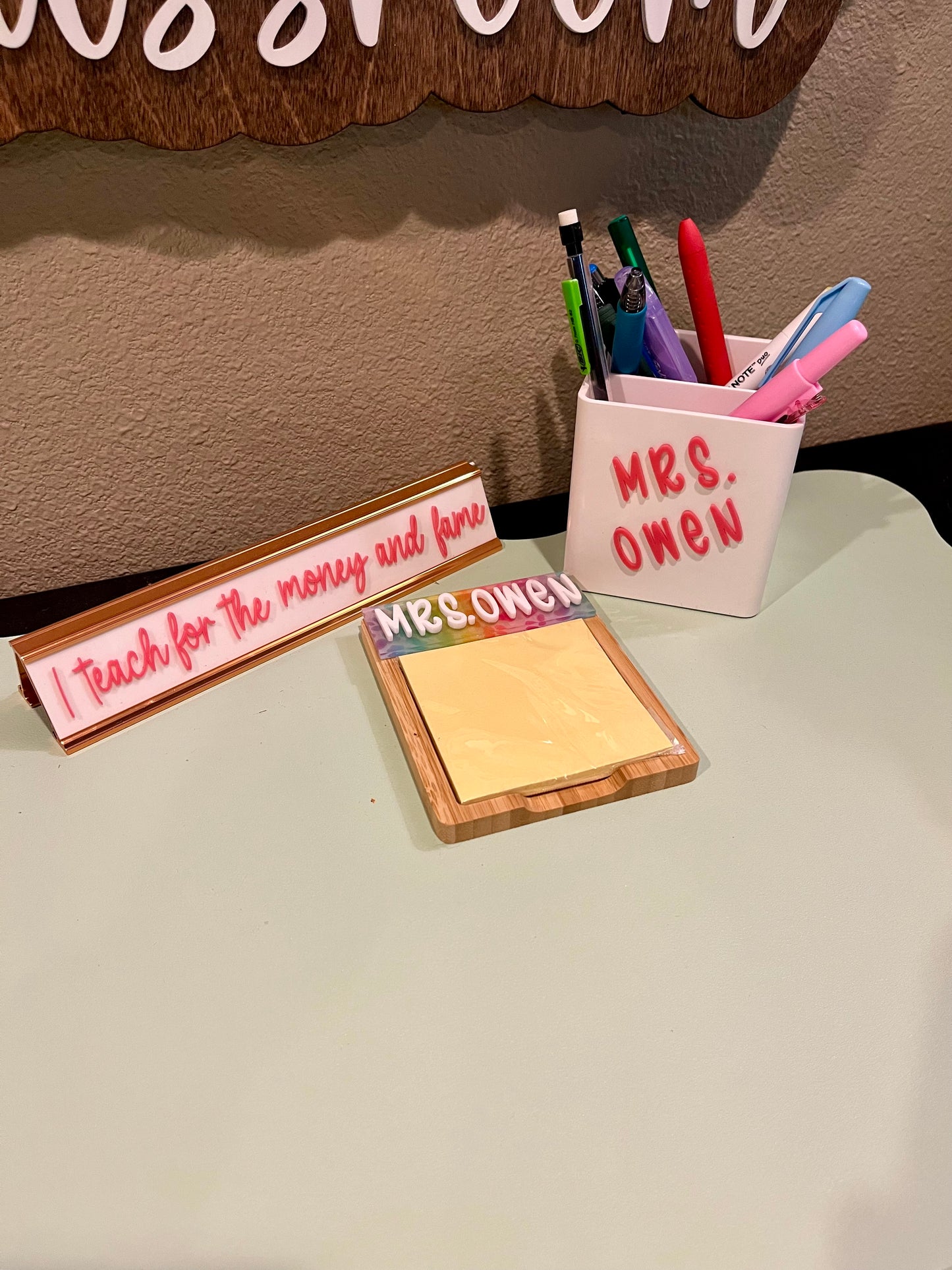 Custom Desk Plate