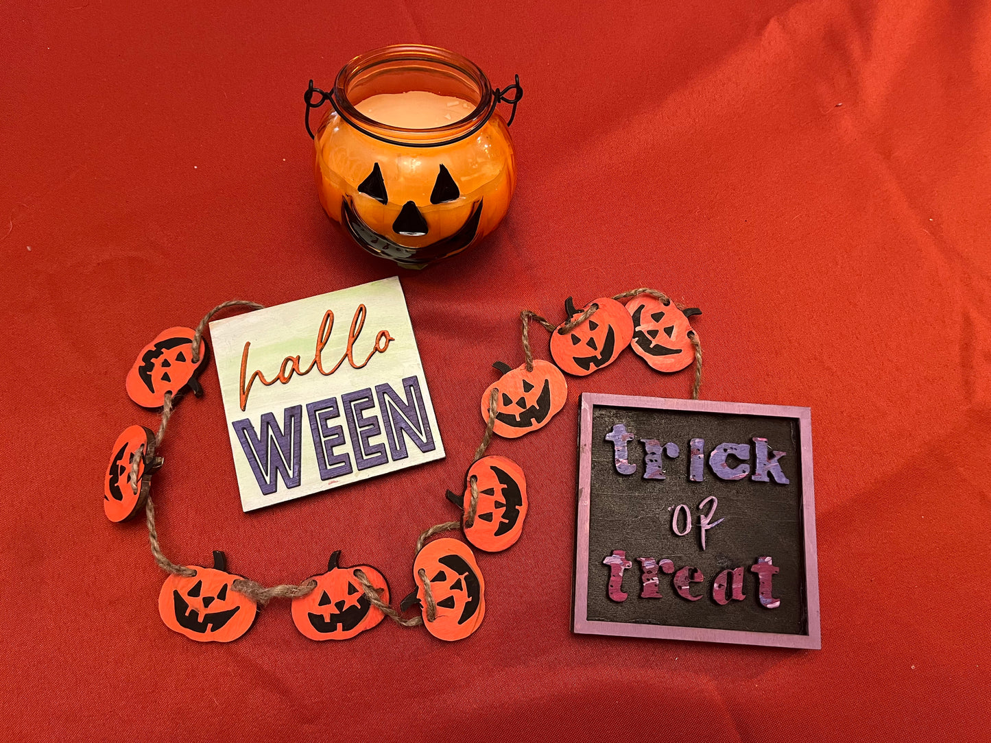 Fall/Halloween Reversible Tiered Tray Set