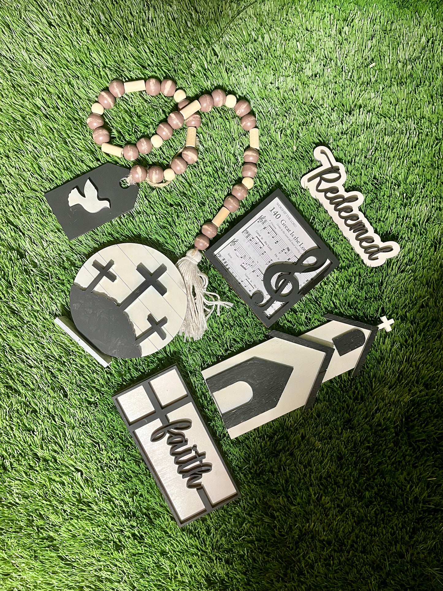 Religious Tiered Tray Set - party version MNO