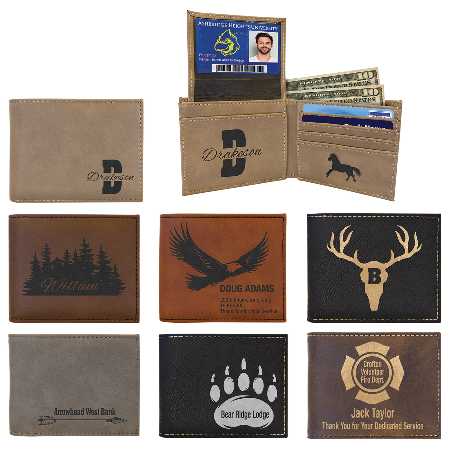 Bi-fold Leatherette Wallet