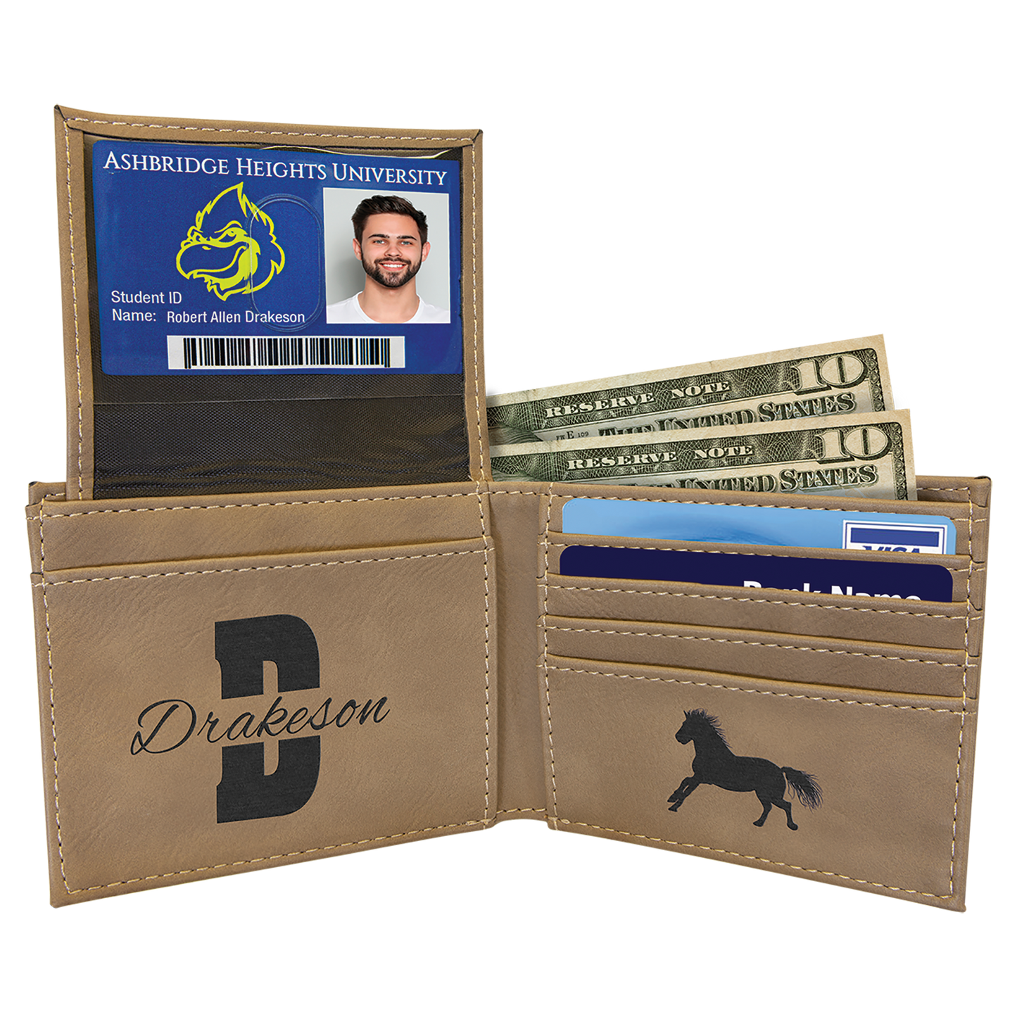 Bi-fold Leatherette Wallet