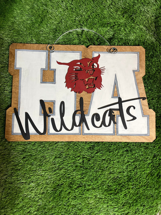 Harding Academy Wildcats Door Hanger