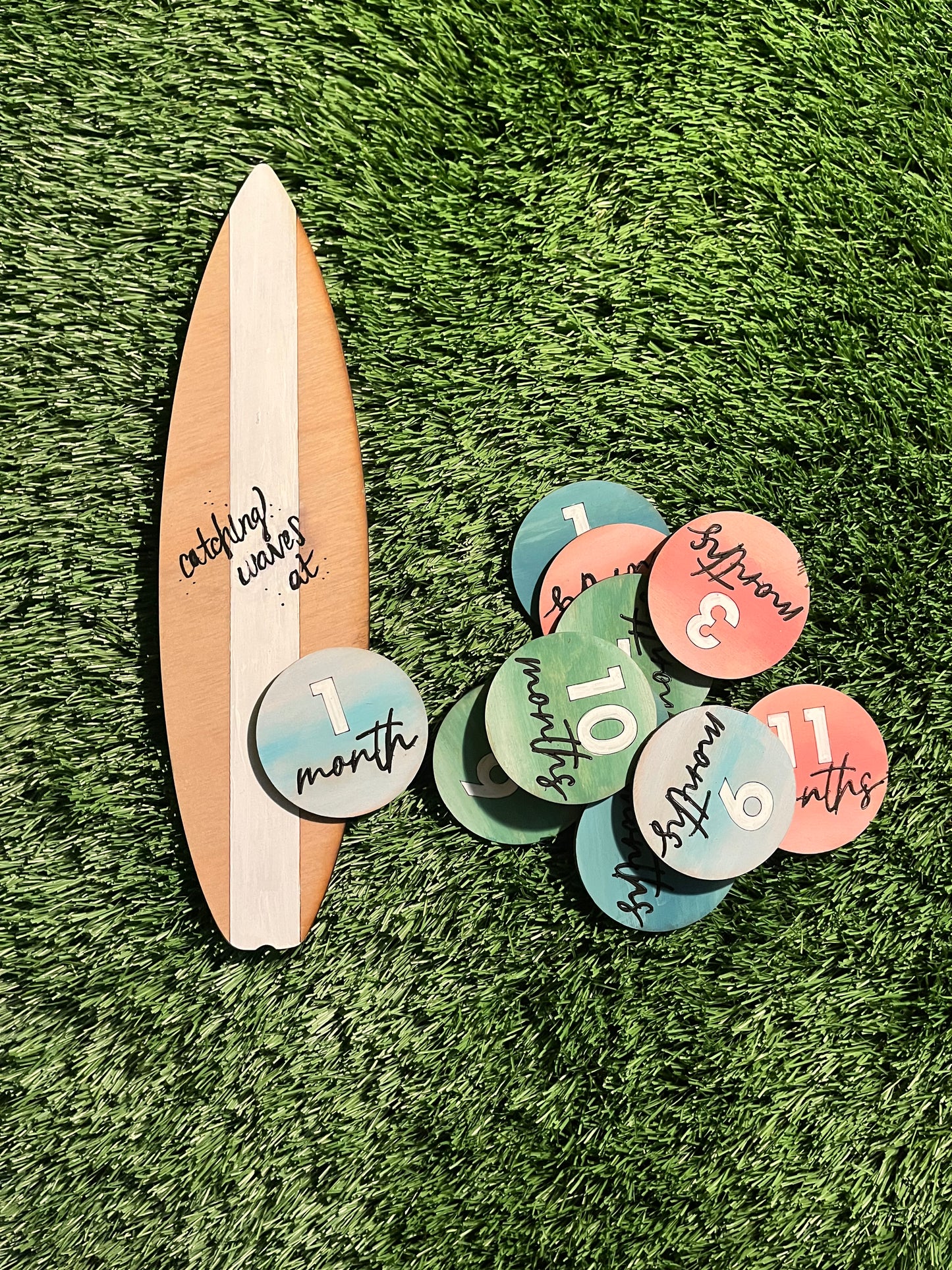 Surf Board Milestone Tags