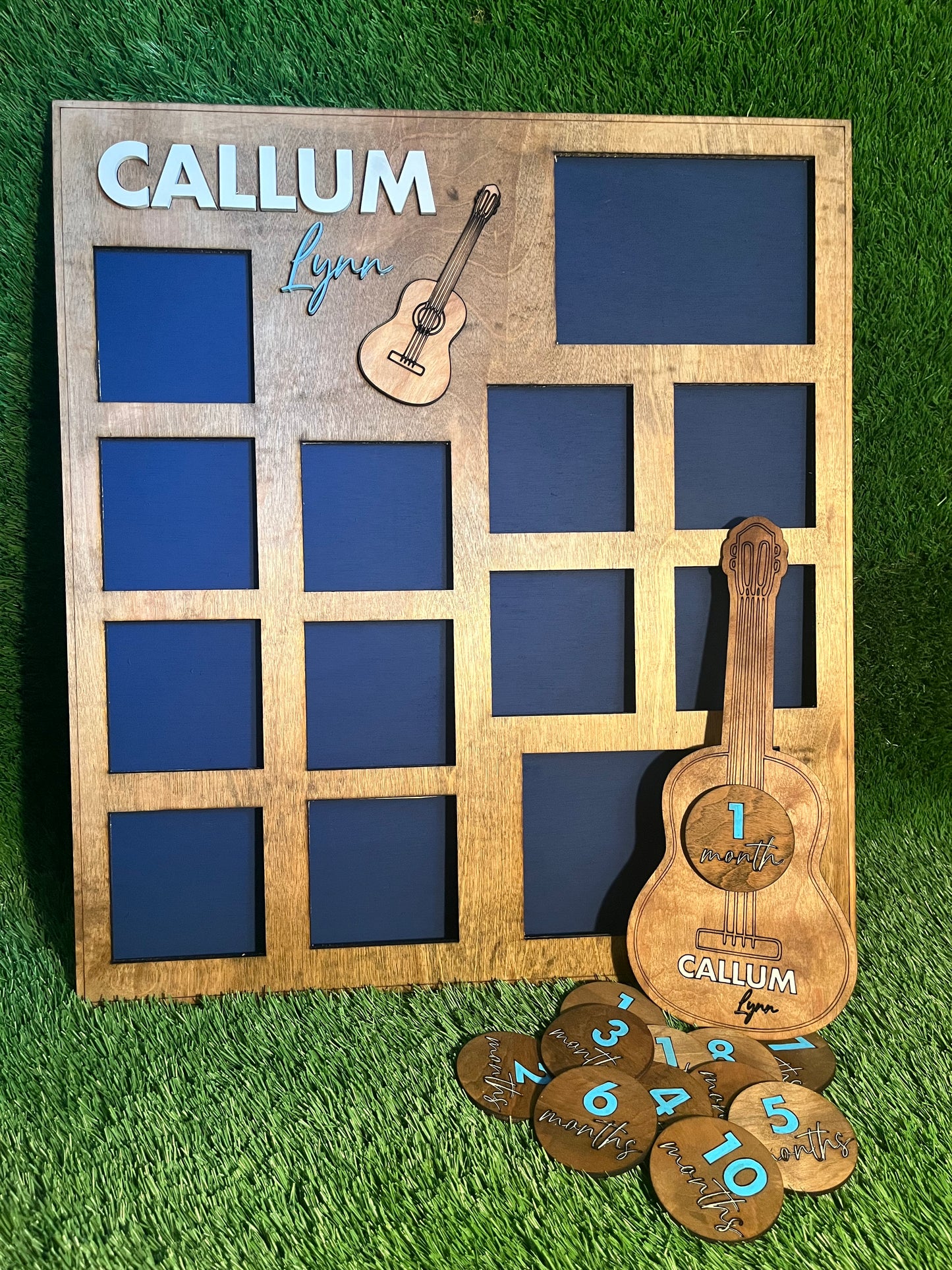 Guitar themed First Year of Life Frame