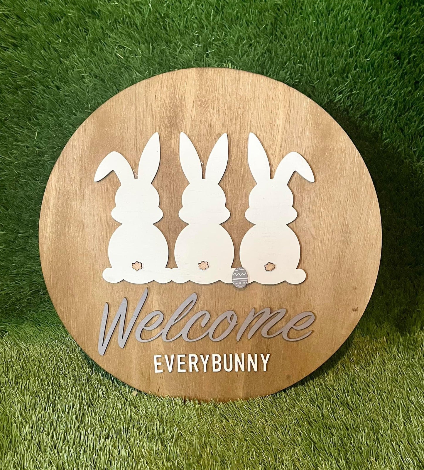 Welcome Every Bunny door hanger
