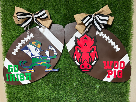 Mascot Football Door Hanger