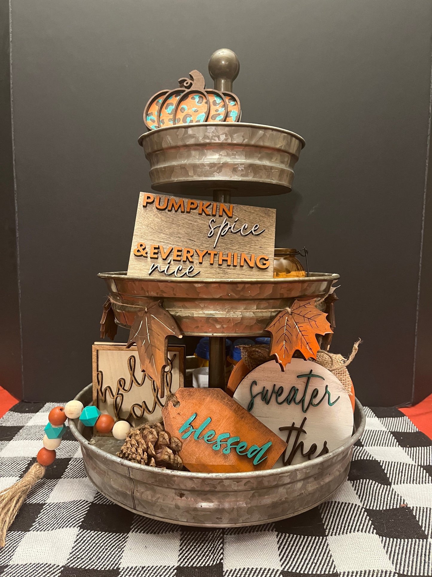 Fall Tiered Tray Set