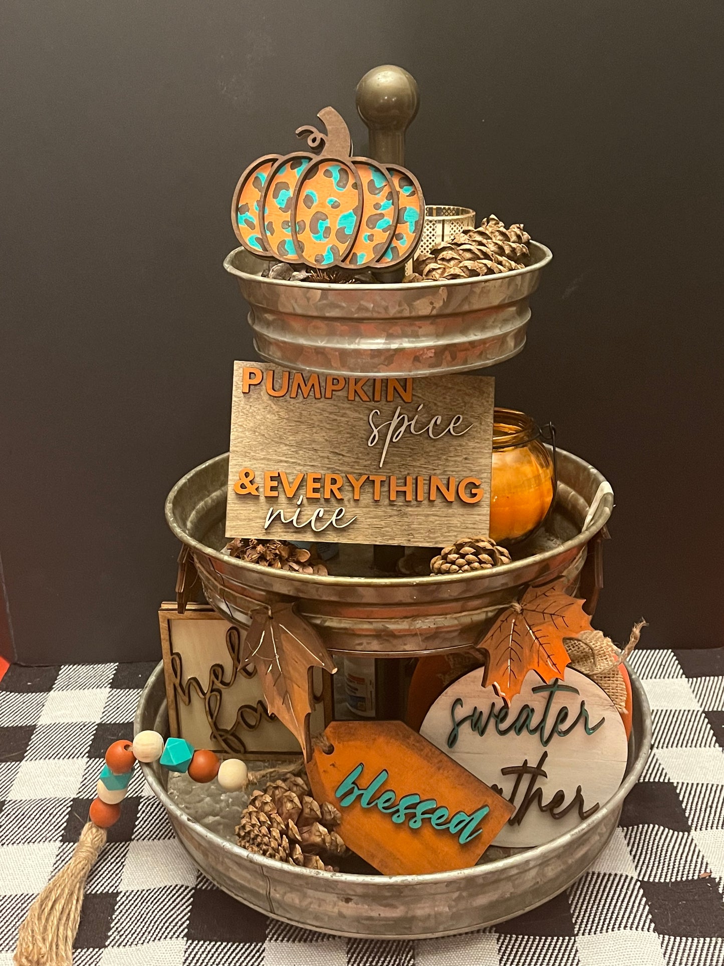 Fall Tiered Tray Set