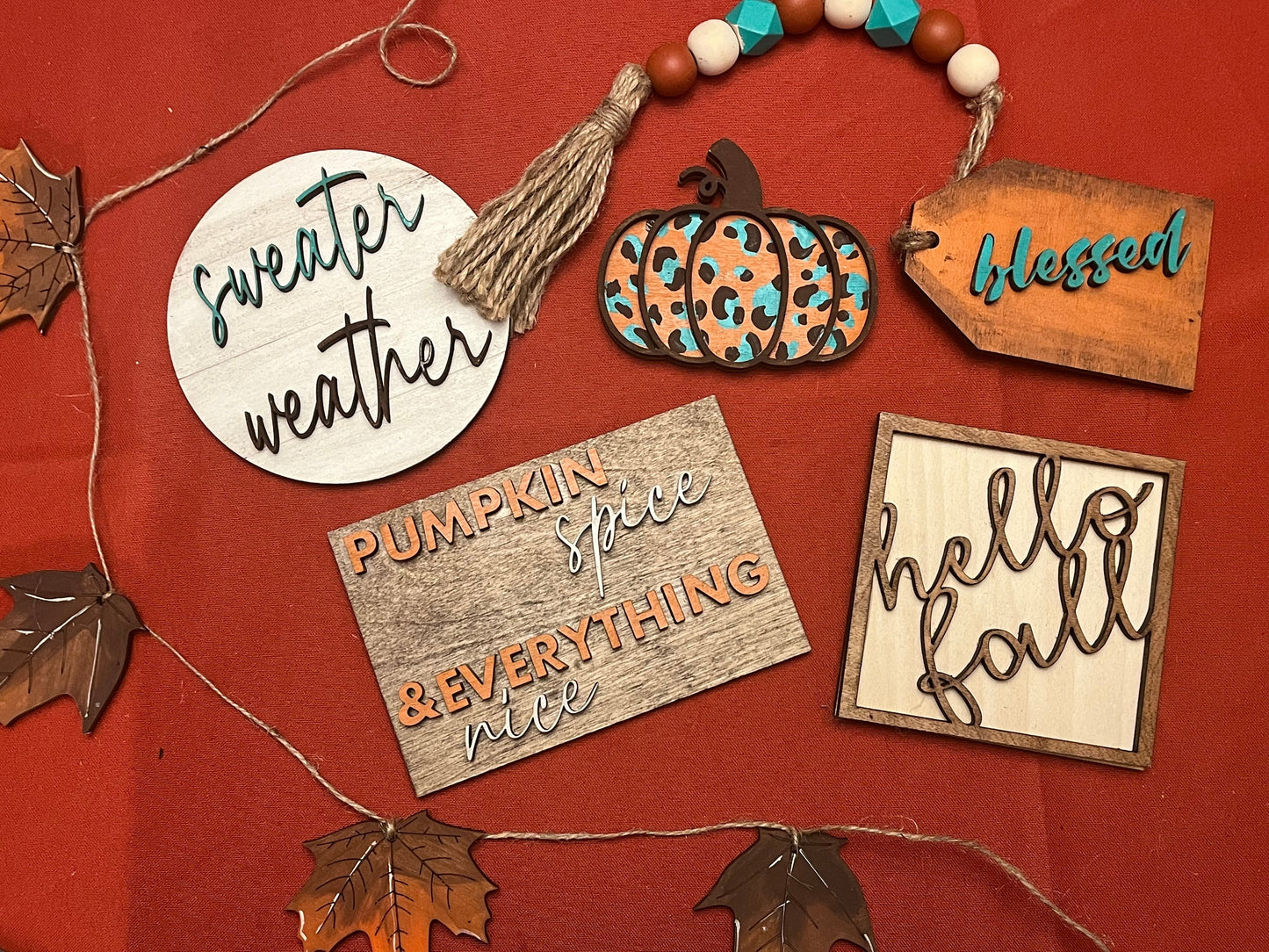 Fall Tiered Tray Set