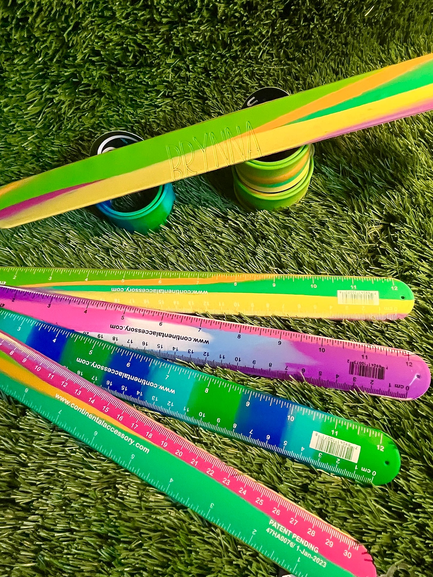 Engraved SILICONE SLAP BRACELET Ruler