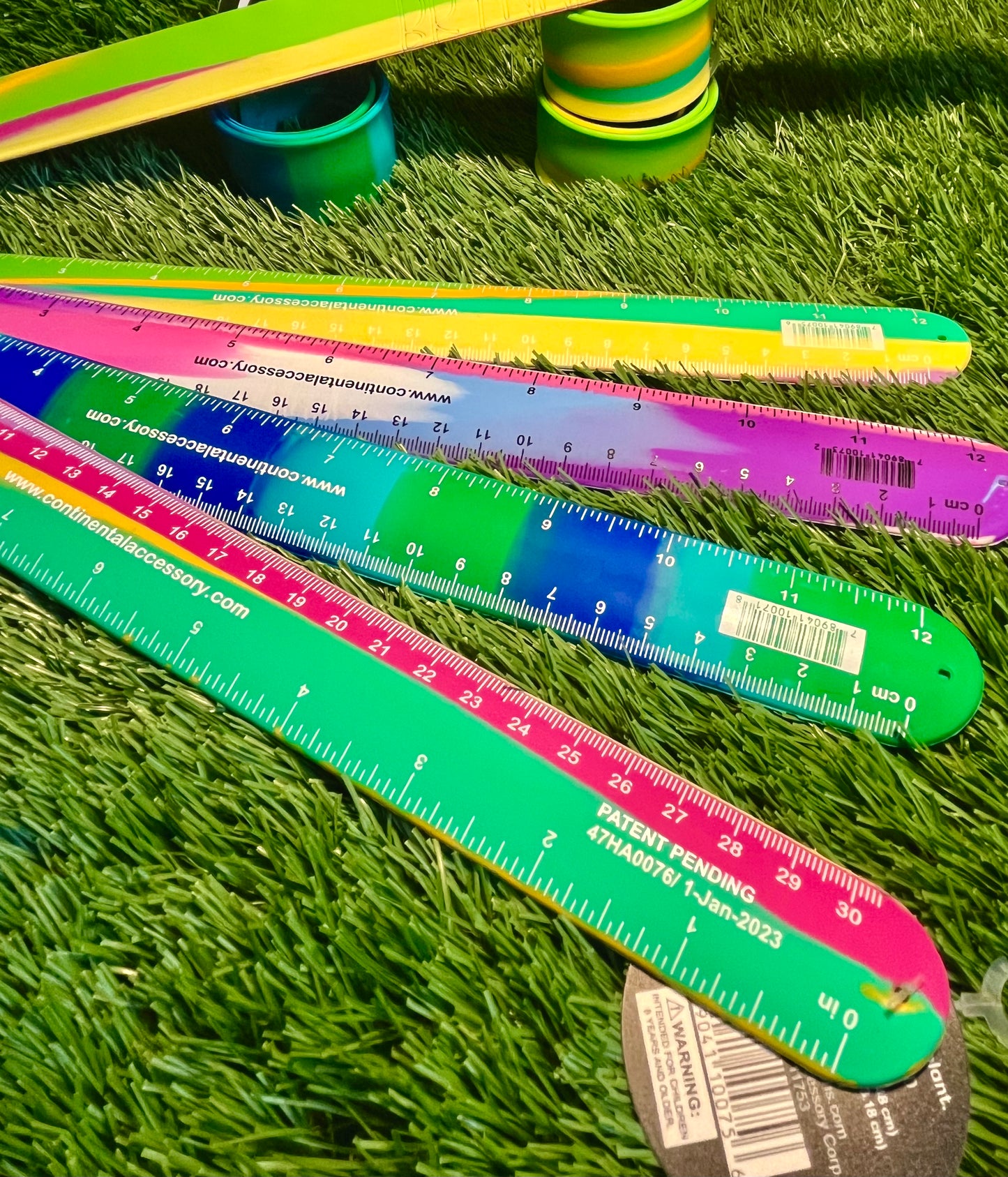 Engraved SILICONE SLAP BRACELET Ruler