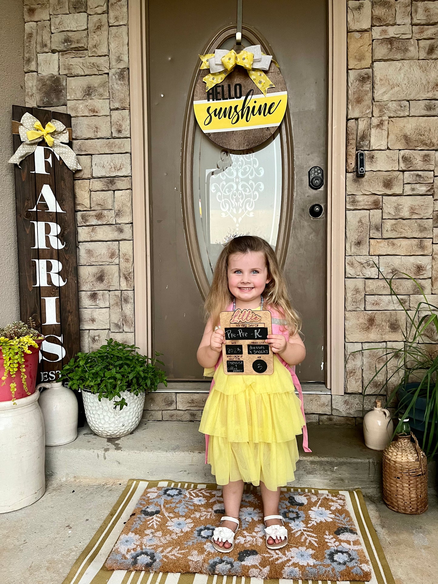 First Day of School Personality Board