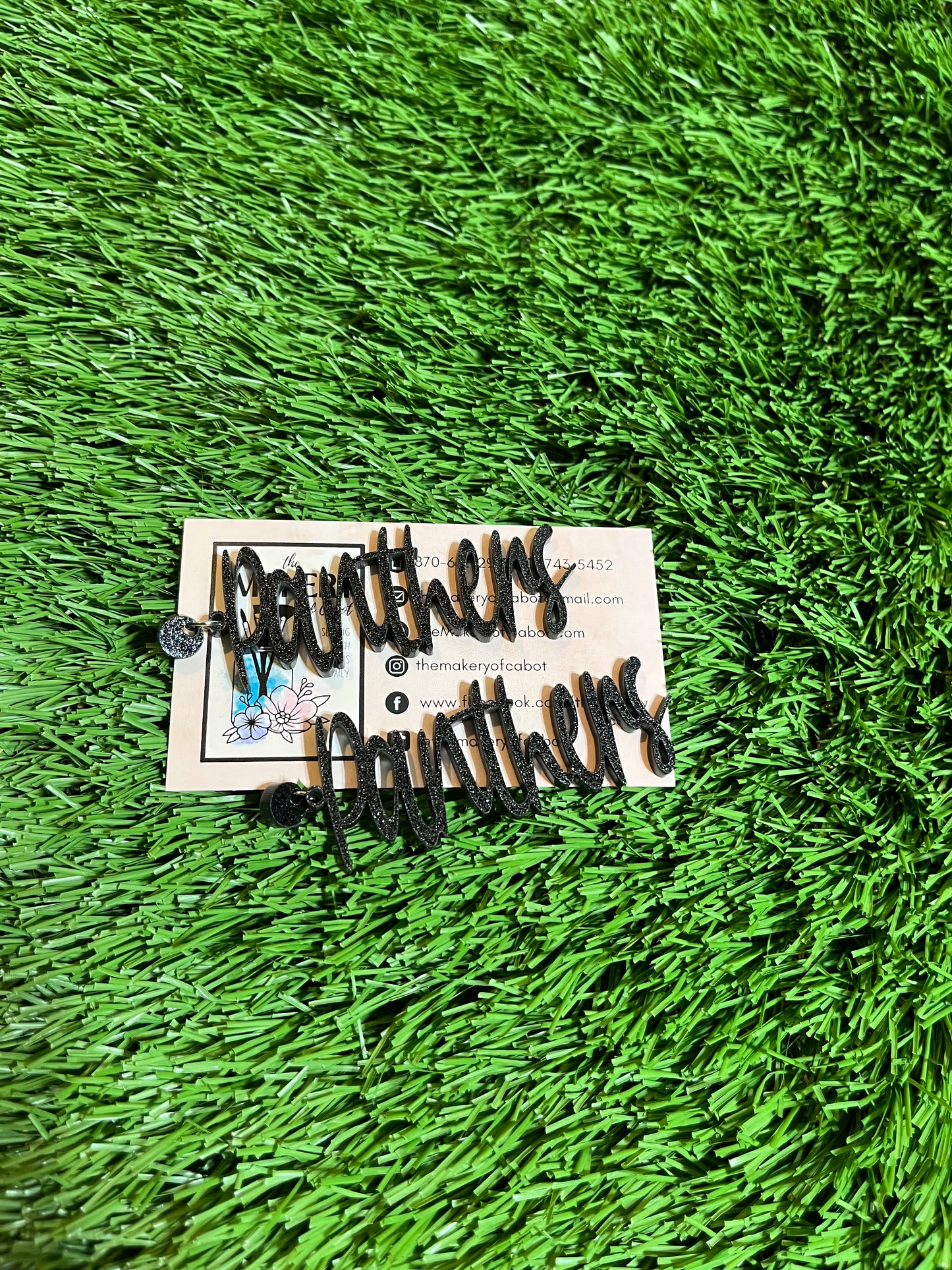 Cabot Panther Acrylic Earrings