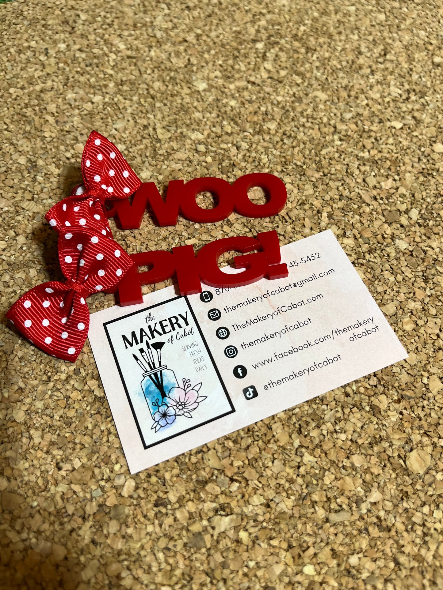 Woo Pig Acrylic Stud Earrings