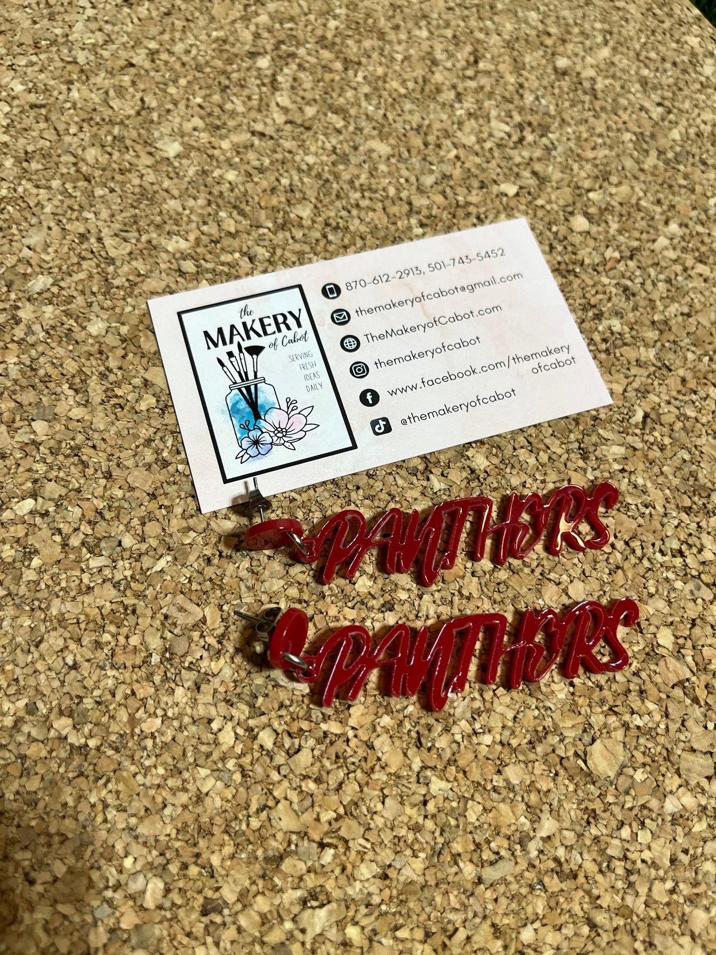 Cabot Panther Acrylic Earrings