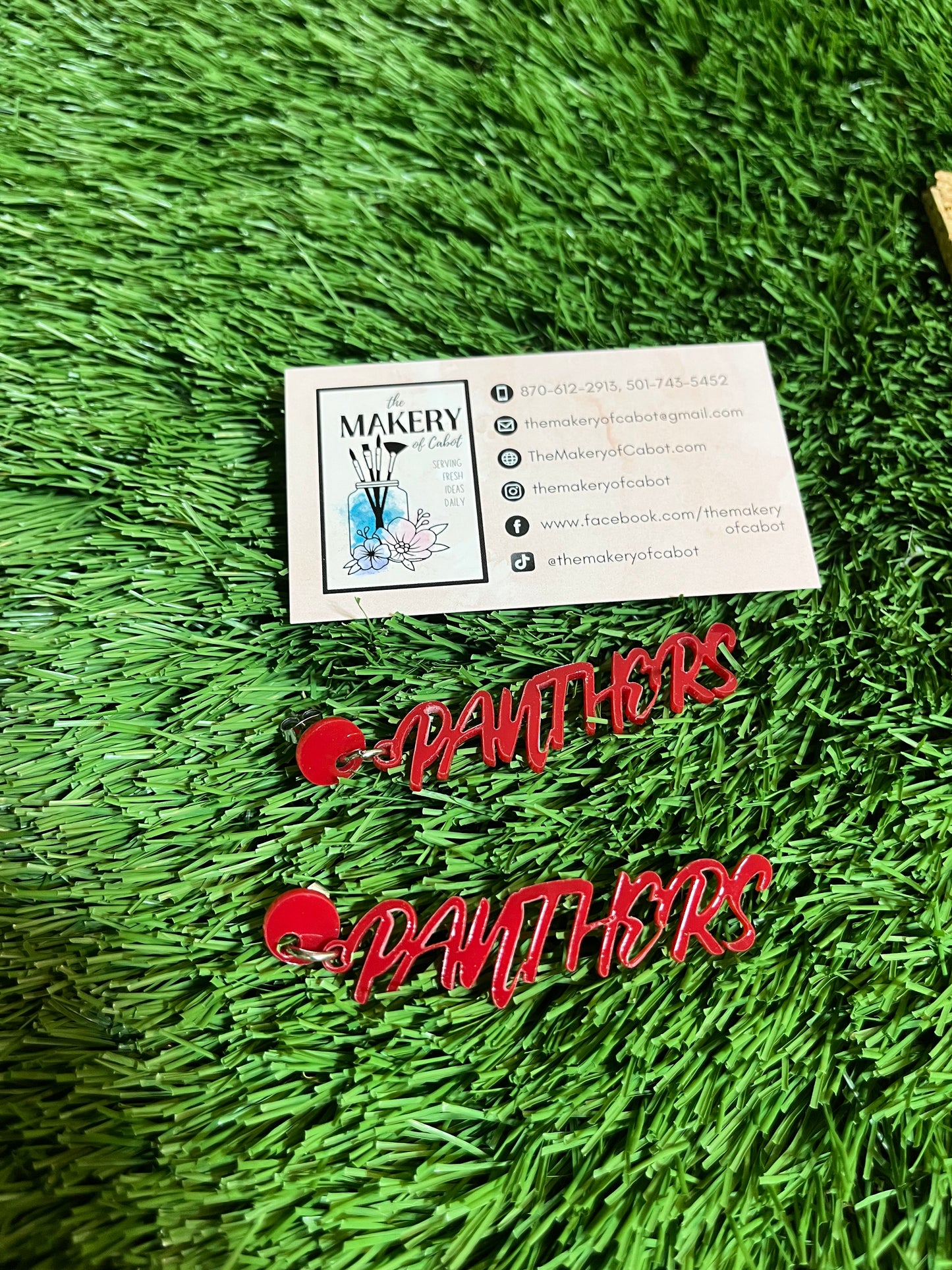 Cabot Panther Acrylic Earrings
