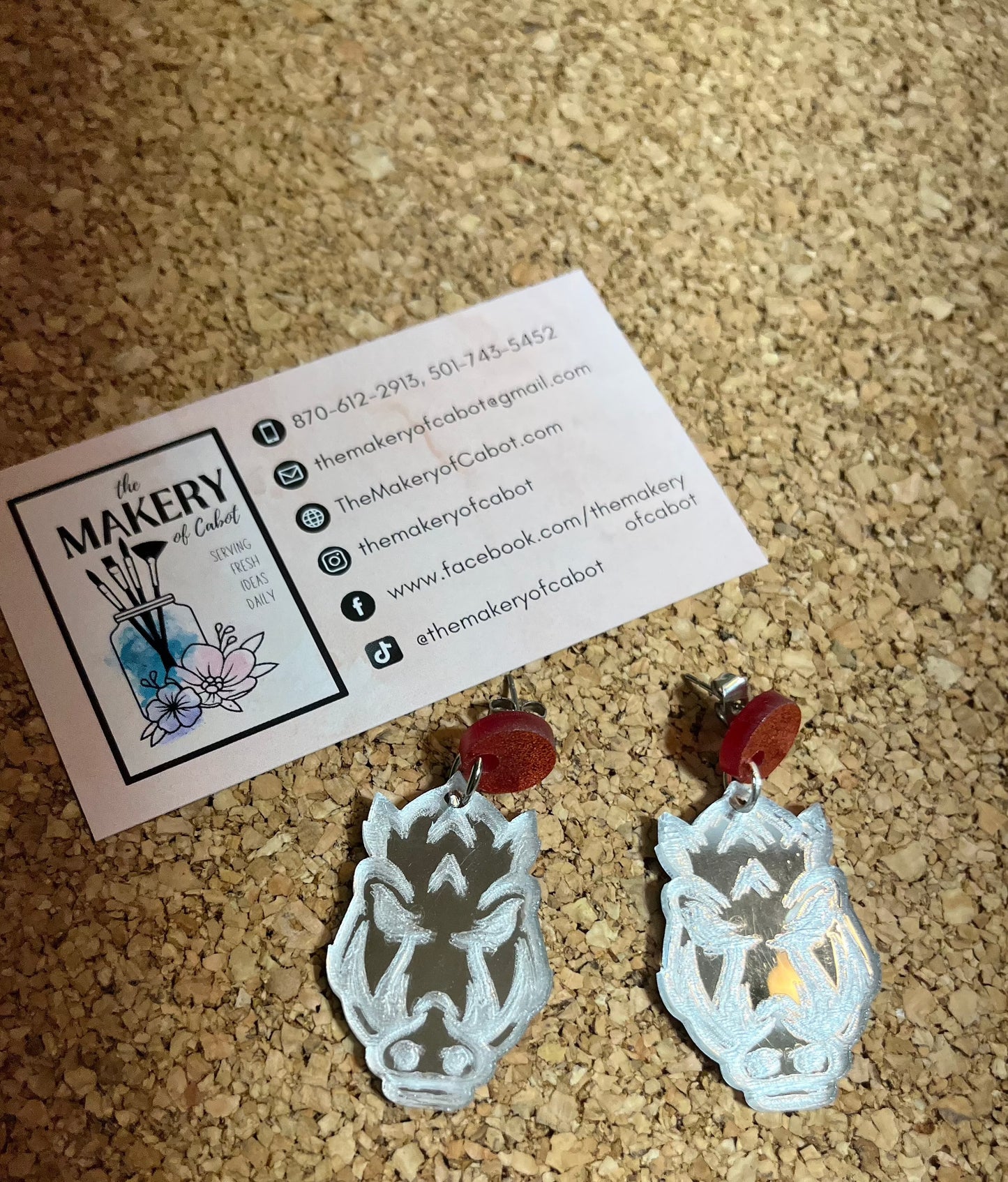 Hogs Etched Acrylic Earrings