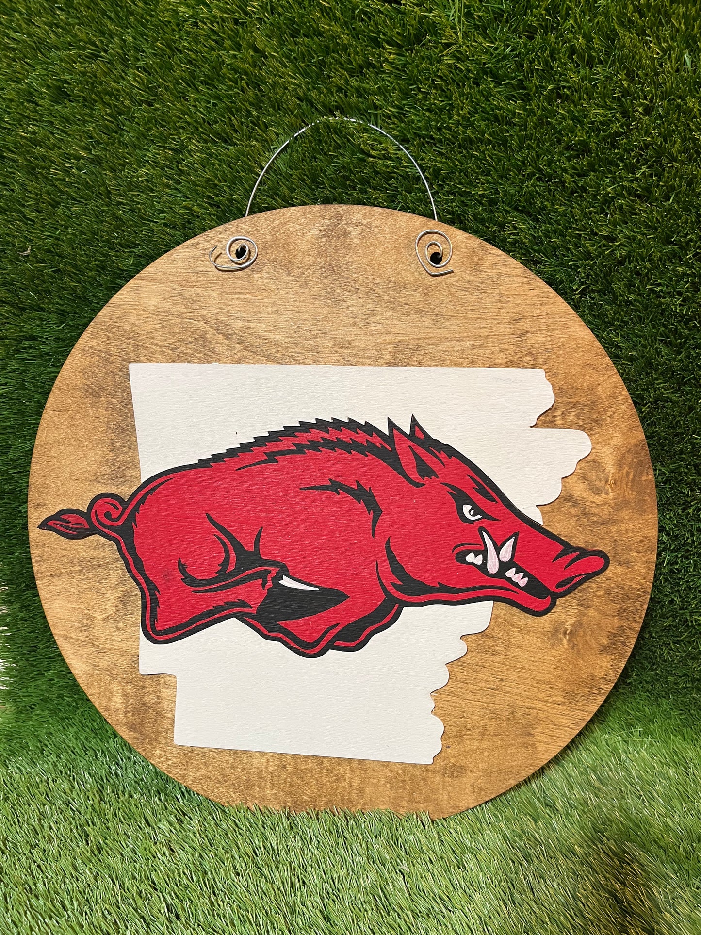 Arkansas Hog Inlay - Door Hanger