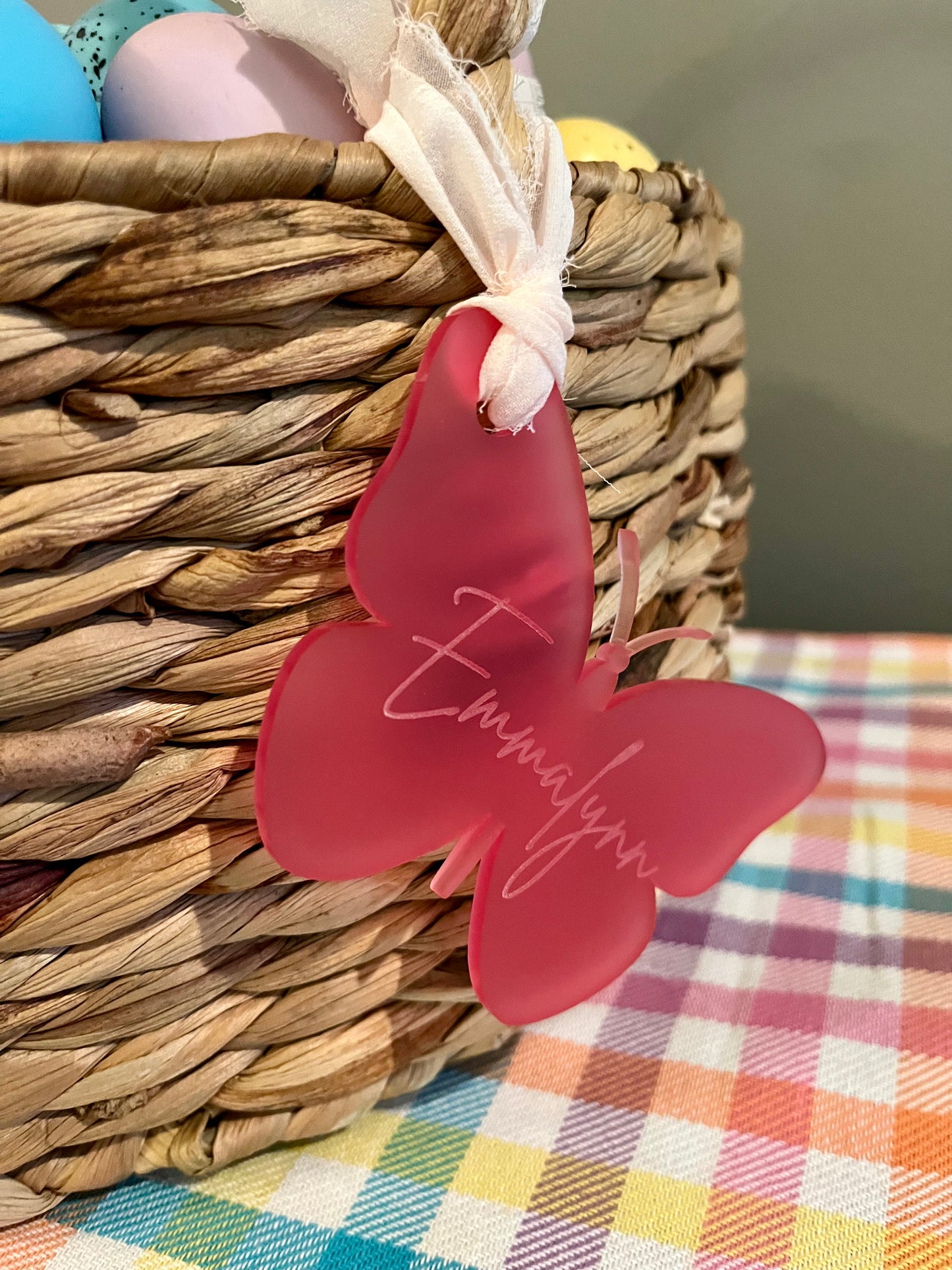 Acrylic Easter Basket Tags