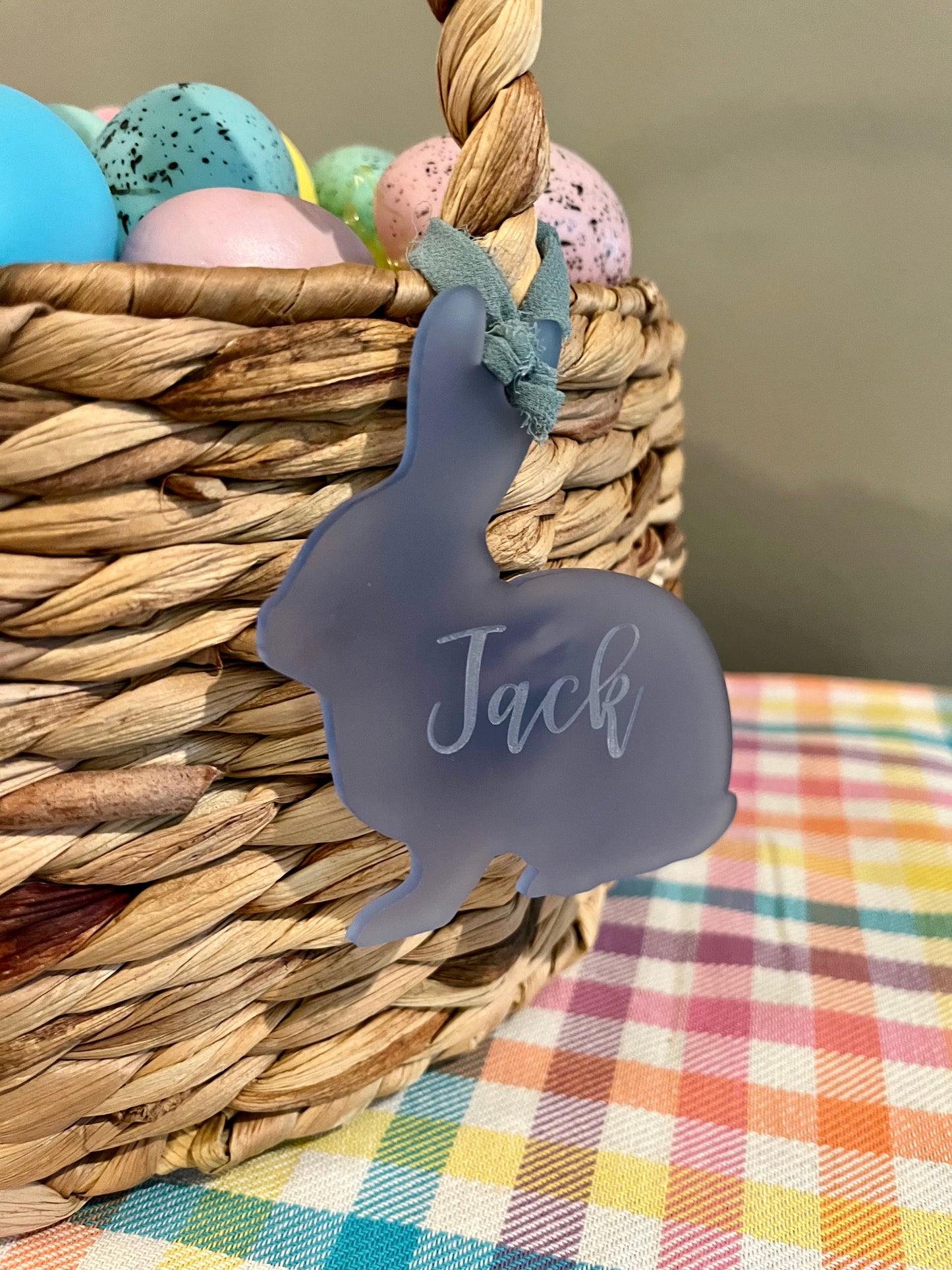 Acrylic Easter Basket Tags