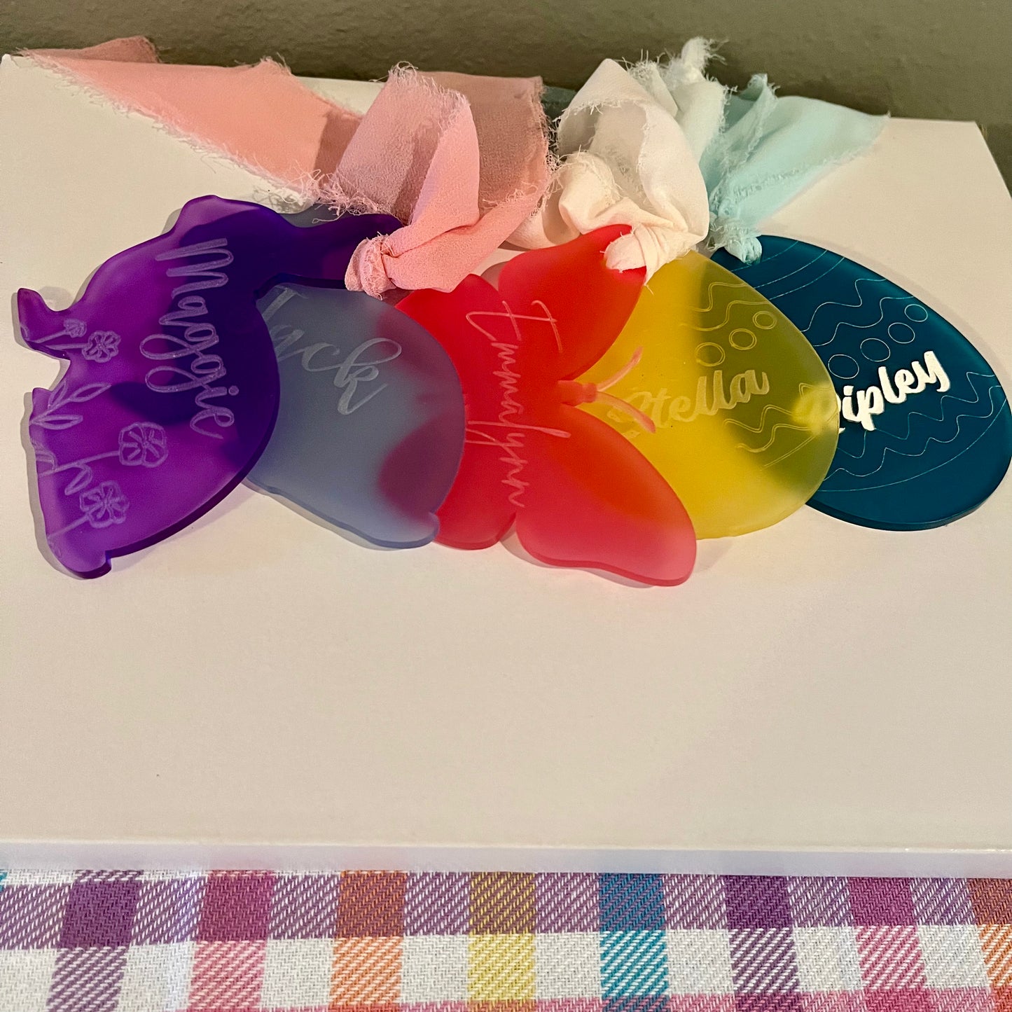 Acrylic Easter Basket Tags