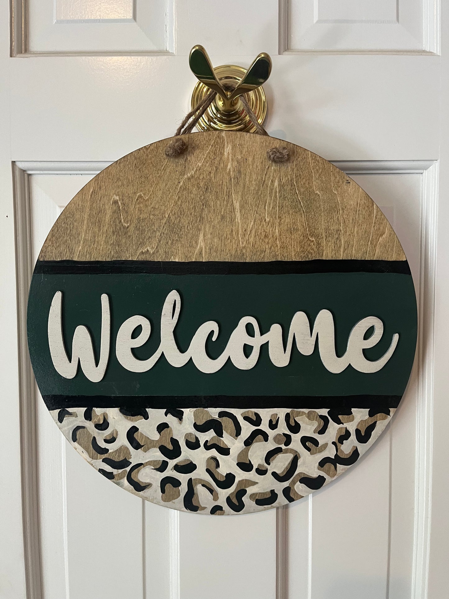 Cheetah Print Welcome Sign