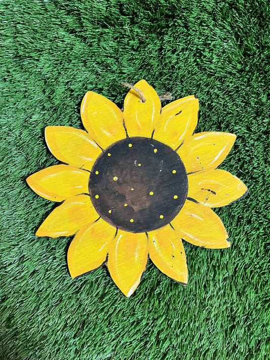 Single Sunflower Door Hanger