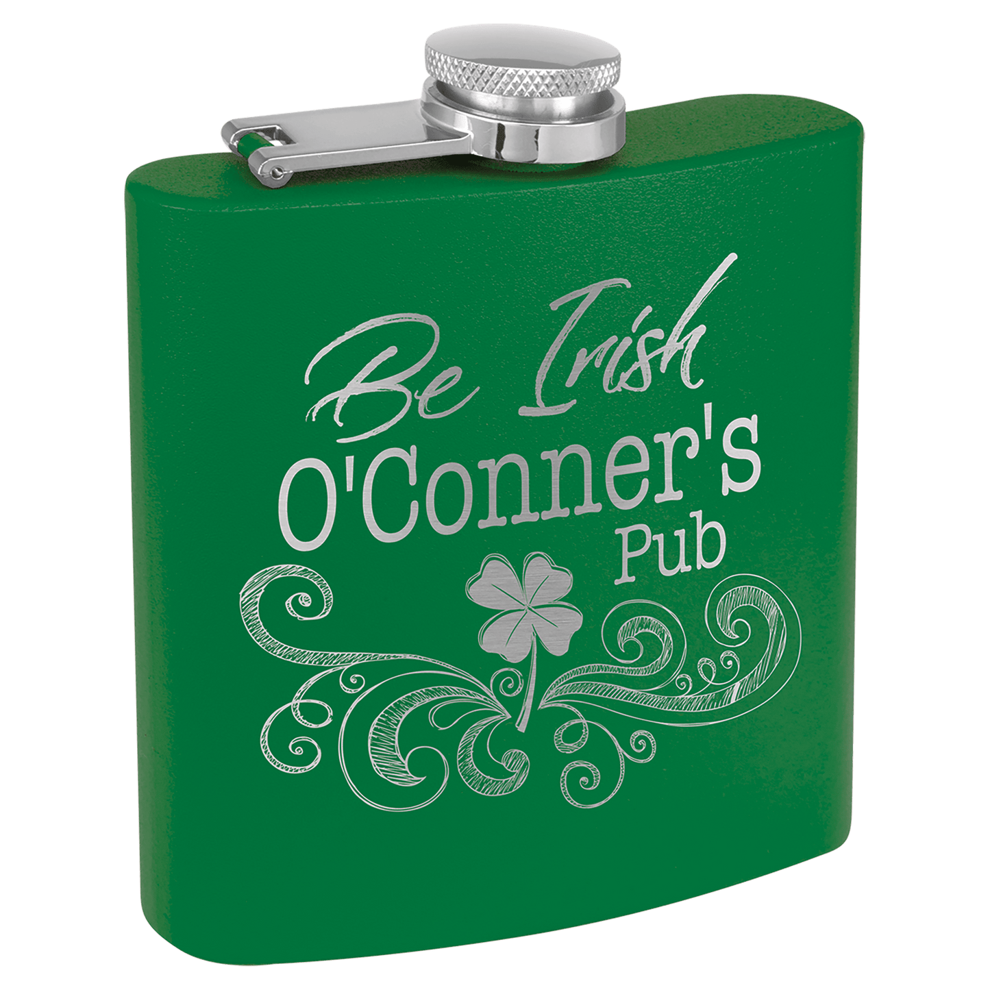 Custom Engraved Flask (powder coated)