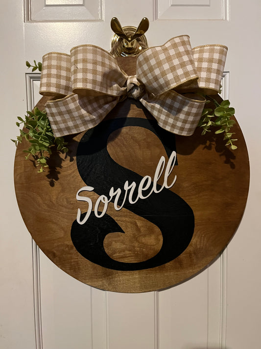 Large Letter Name Sign