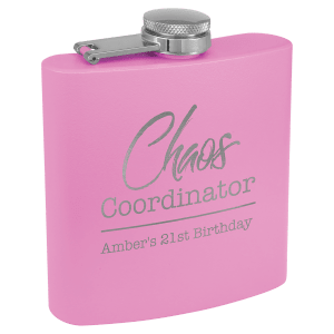 Custom Engraved Flask (powder coated)