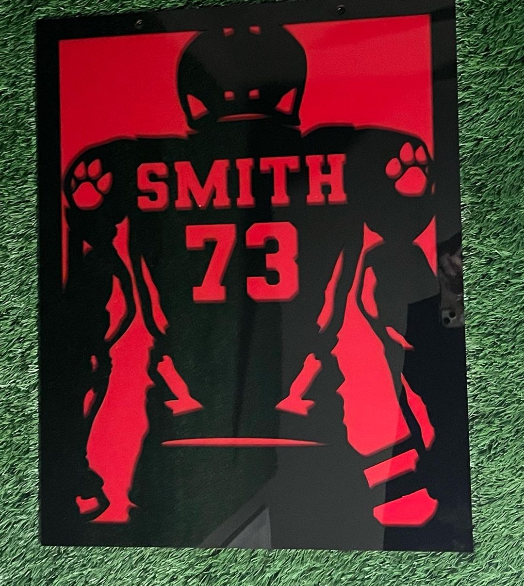 Football Player Silhouette - acrylic