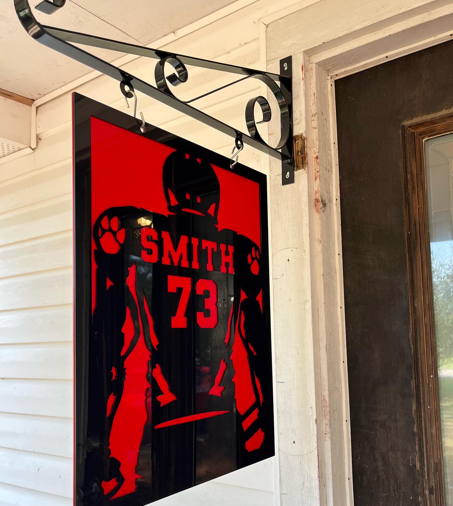 Football Player Silhouette - acrylic
