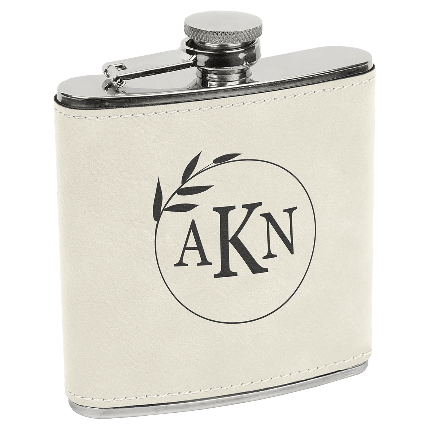 Custom Engraved Flask (leatherette wrapped)