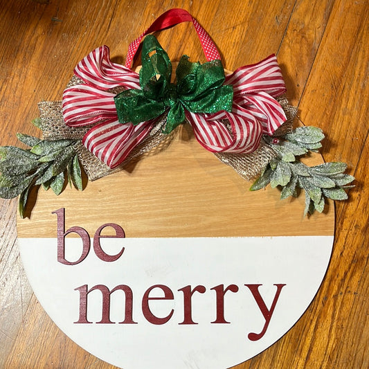 Be Merry Christmas Door Hanger
