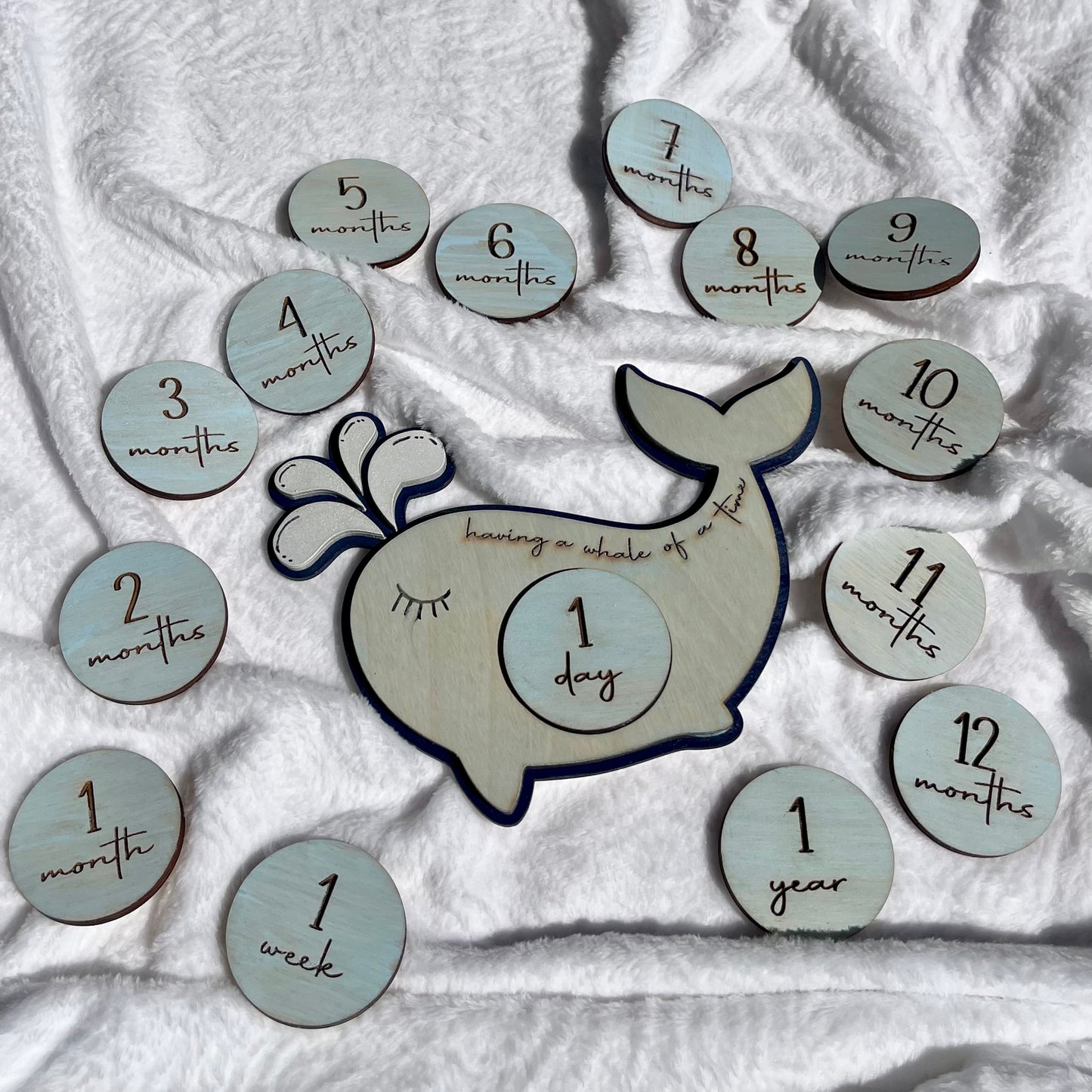 Having a "Whale of a Time" Milestone Tags - Vognet Baby