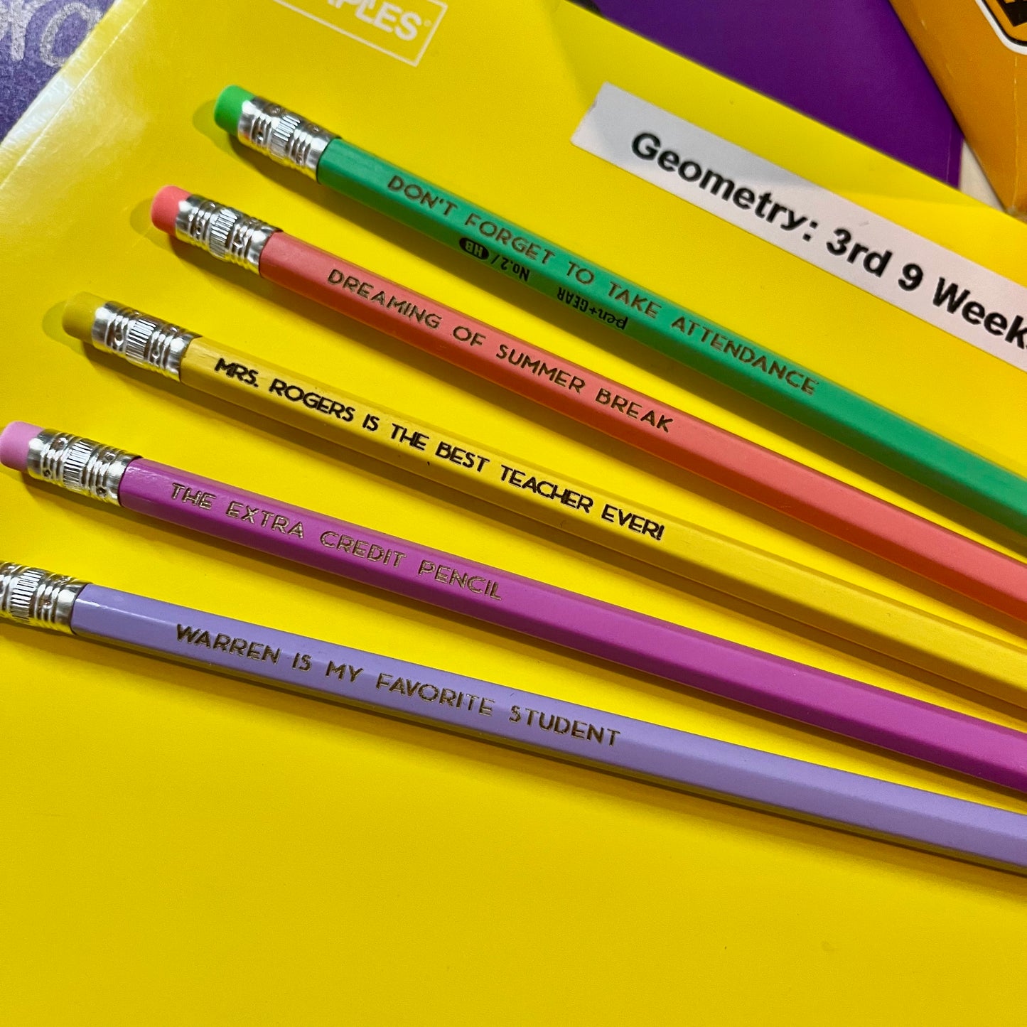 Engraved Pencils - Teacher Edition